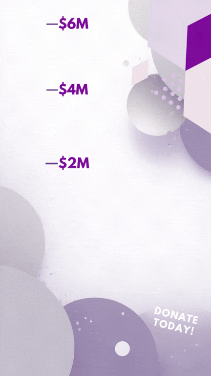 Purple Geometric Donate Today Fundraising Goal GIF